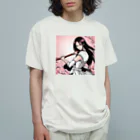 maco9486の女戦士 オーガニックコットンTシャツ