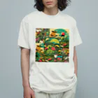 taku_workshopの緑多き世界 オーガニックコットンTシャツ