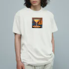 ROCKSWEBのドット絵　サイドカー Organic Cotton T-Shirt