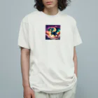 Koshino _Show の飛龍のイラストグッズ オーガニックコットンTシャツ