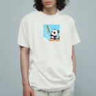 ぷにぷにのシャボン玉パンダくん Organic Cotton T-Shirt