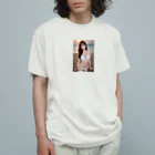 AI Lucy(ルーシー)の白い水着の彼女 オーガニックコットンTシャツ