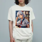 ワンダーワールド・ワンストップのかわいい日本人制服学生 オーガニックコットンTシャツ