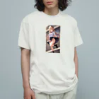 nAzuのミニスカート女子 オーガニックコットンTシャツ