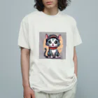 じゅんじゅんのキャップ猫 オーガニックコットンTシャツ