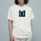 yuuchan22のホラー風ゾウ Organic Cotton T-Shirt