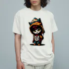 めんぼうさんやのちびネコ オーガニックコットンTシャツ