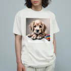 つぶらな瞳の子犬グッズ屋さんのつぶらな瞳の可愛い子犬② Organic Cotton T-Shirt