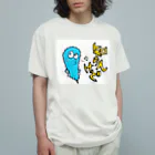 串カツワールドの串カツの妖精クシニョロ（しらんけど） オーガニックコットンTシャツ