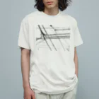 福 紀心 の 作品グッズの電線1 オーガニックコットンTシャツ