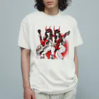 HELLOの赤デビル女ダ・ゾーン Organic Cotton T-Shirt