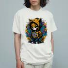 めんぼうさんやのちびネコ Organic Cotton T-Shirt