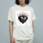 Love and peace to allの鉄の心臓が欲しい オーガニックコットンTシャツ