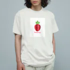 yasukochanのカットイチゴ オーガニックコットンTシャツ