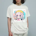 那須モバイル店の帽子を被る女の子 Organic Cotton T-Shirt