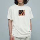 yumena_のクリスマスを満喫する犬 Organic Cotton T-Shirt