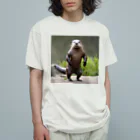 赤ヘアちゃんのSTRONG ANIMAL ~人狩り行こうぜ~ オーガニックコットンTシャツ