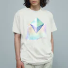 Thanks And You. STUDIOのプラチナシルバー　-オクタヒドロン（正八面体）- Organic Cotton T-Shirt