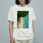 hir00の上空からのビーチ写真 Organic Cotton T-Shirt