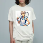 セキネ動画編集者@sun-light-webのテニスプレイヤーTakashiくん Organic Cotton T-Shirt