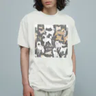 pinetreeの秋田犬３ オーガニックコットンTシャツ