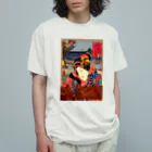 saitosekaiのお江戸ガーリー Organic Cotton T-Shirt
