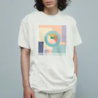 パステルな動物と食べ物と心強さとのパステルパンナコッタ Organic Cotton T-Shirt