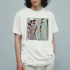 BIRDIE_GIRLのおしゃれゴルフ オーガニックコットンTシャツ