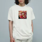 Echeveria_Masterの華やかなエケベリア オーガニックコットンTシャツ