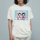 ニンニン忍者パンの愛くるしい表情のキュートな子供忍者イラスト入り！ Organic Cotton T-Shirt