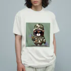 バナナシェアハウスのモグたんアーミー オーガニックコットンTシャツ