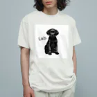 Labradorの黒Lab.グッズ オーガニックコットンTシャツ