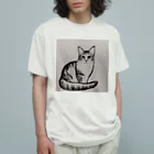 discwの猫ちゃん オーガニックコットンTシャツ