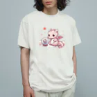 garireoの干支のかわいい龍 オーガニックコットンTシャツ