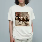 うまうまのclassic horse オーガニックコットンTシャツ