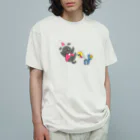 フレブルとパググッズS’IRISERの鼻ペチャクリスマス　パグ　黒パグ Organic Cotton T-Shirt