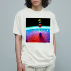 でおきしりぼ子の実験室のParticles‘ World(AI -Aided Design)-Square Pics オーガニックコットンTシャツ