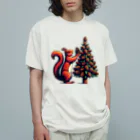 niko&PANDA shopのリスのクリスマス Organic Cotton T-Shirt