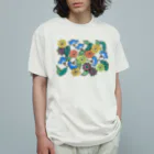 yoshiveggieのHanae Vine Flower Organic Cotton T-Shirt