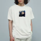 ひとやすみ　らいふの食事中 Organic Cotton T-Shirt