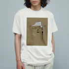 sorbericaの一筆書き三つ編みガール オーガニックコットンTシャツ