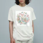 NATTOMOのキュートなマーメイド Organic Cotton T-Shirt