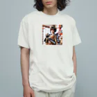 たまき工房の呑(どん)女武士の正月 Organic Cotton T-Shirt