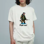 【公式】Fish on！の釣り人デザイン① オーガニックコットンTシャツ