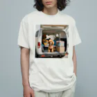 camper's dogのVanlife dog 可愛いトイプードル オーガニックコットンTシャツ