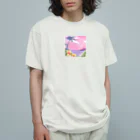 Sweet_moonLaboのHawaii　海とハイビスカス オーガニックコットンTシャツ