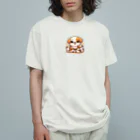 mitsu5872のわんぱく子犬とやさしいママ オーガニックコットンTシャツ