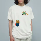 Siderunの館 B2の龍神さんと卵かけグマ オーガニックコットンTシャツ