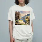 maikoのショップの静かな川辺の風景 Organic Cotton T-Shirt