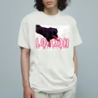 Kibi。(きびまる)のロックオンワル顔 PINK オーガニックコットンTシャツ